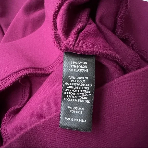 Betabrand Womens Skinny Leg Journey Pant Leggings Pockets Size S PETITE Burgundy - Picture 7 of 12